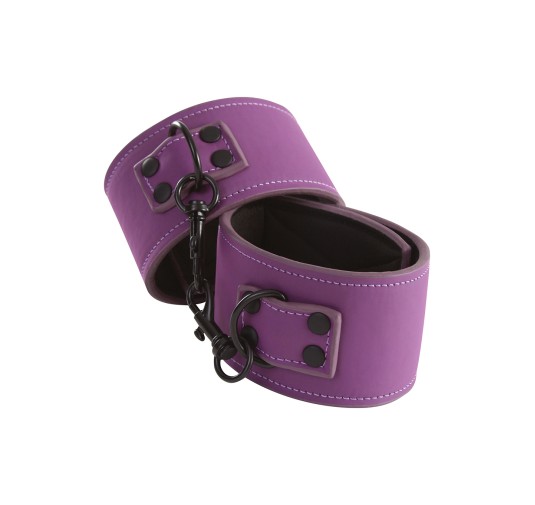 Kajdanki-LUST BONDAGE ANKLE CUFFS PURPLE